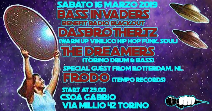 Bass Invaders Benefit Radio Blackout: special guest Frodo
